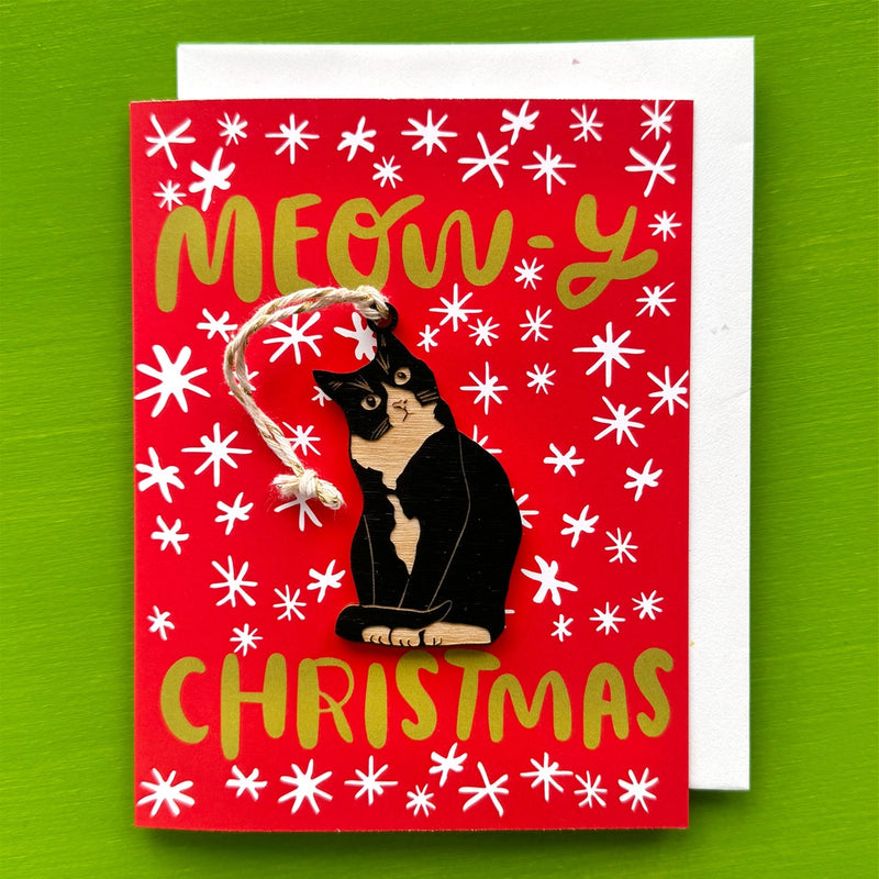 Snow Made- Cat Card + Ornament