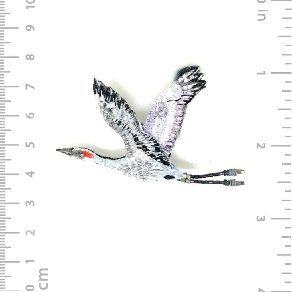 Sandhill Crane Brooch