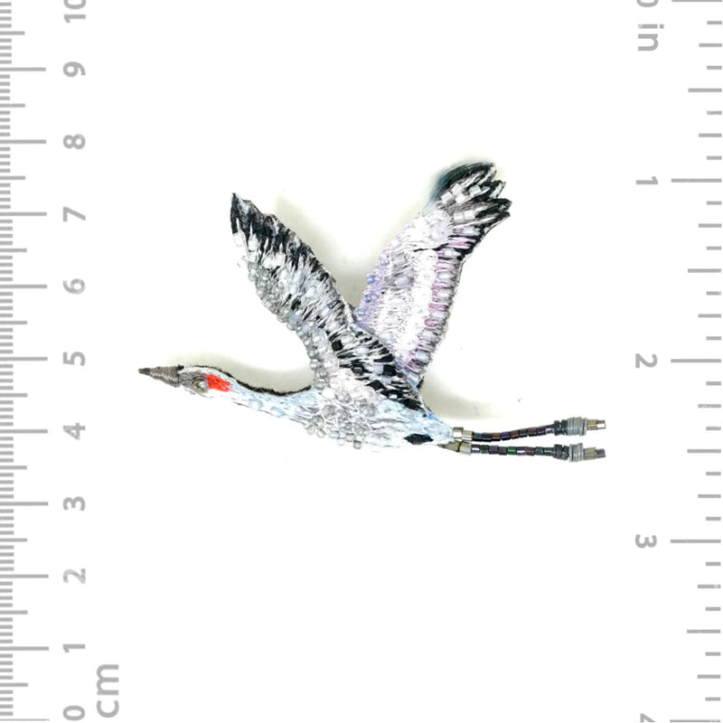 Sandhill Crane Brooch