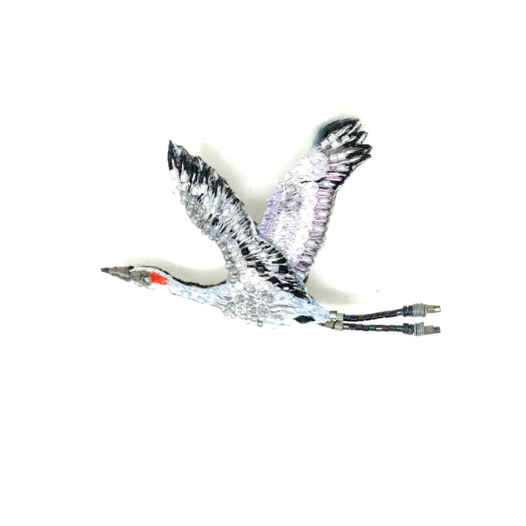 Sandhill Crane Brooch