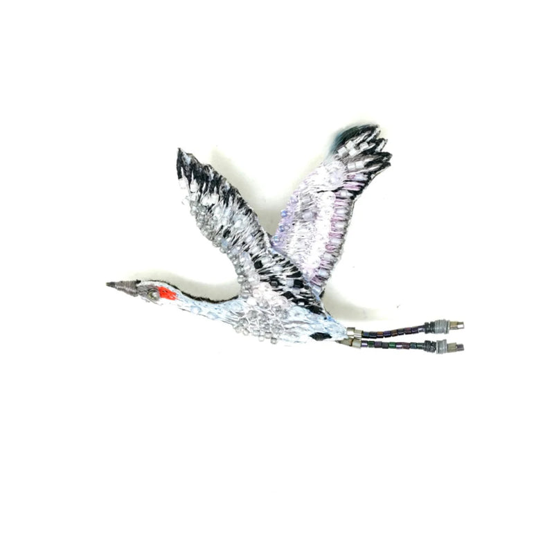 Sandhill Crane Brooch