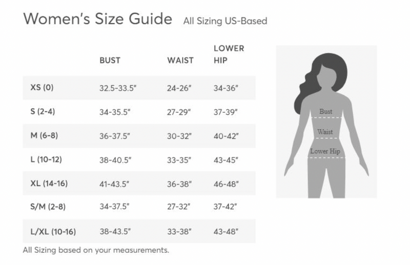 Pact Women's T-shirt Size Guide