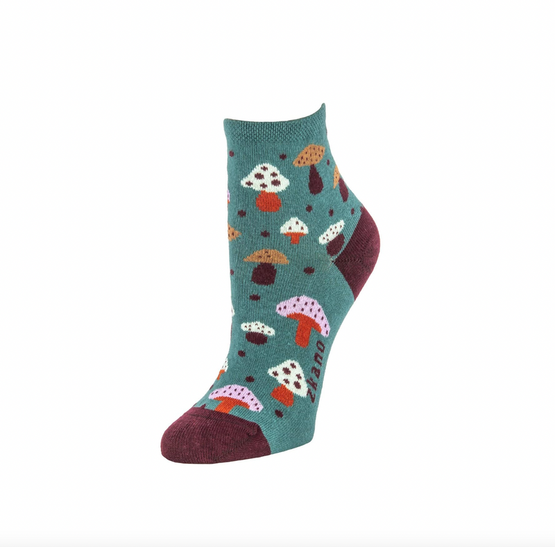 Merry Mushroom Ankle Socks Fir