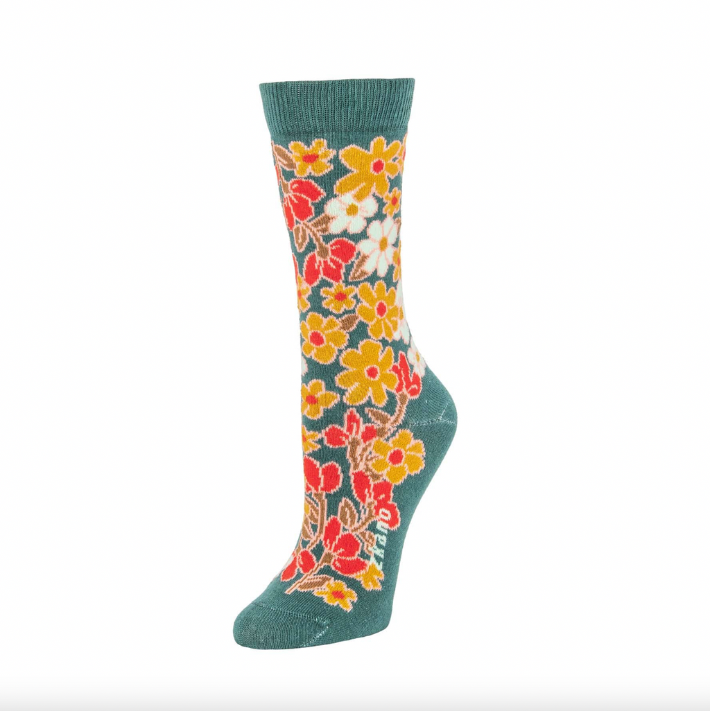 Zkano Wildflowers Crew Socks Harvest Gold