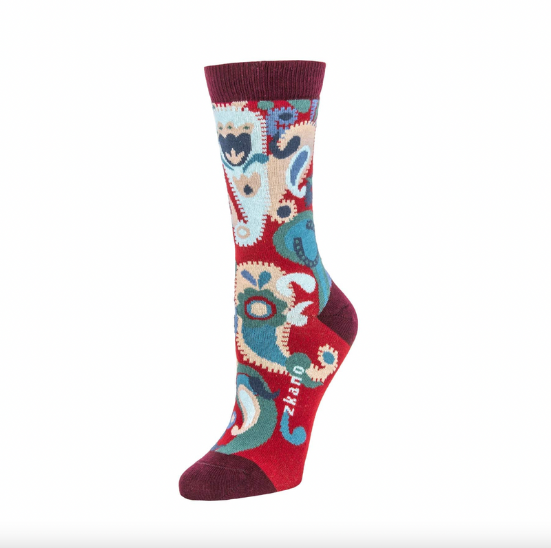 Paisley A-Go-Go Crew Socks