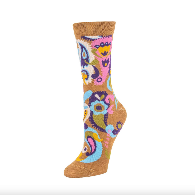 Paisley A-Go-Go Crew Socks