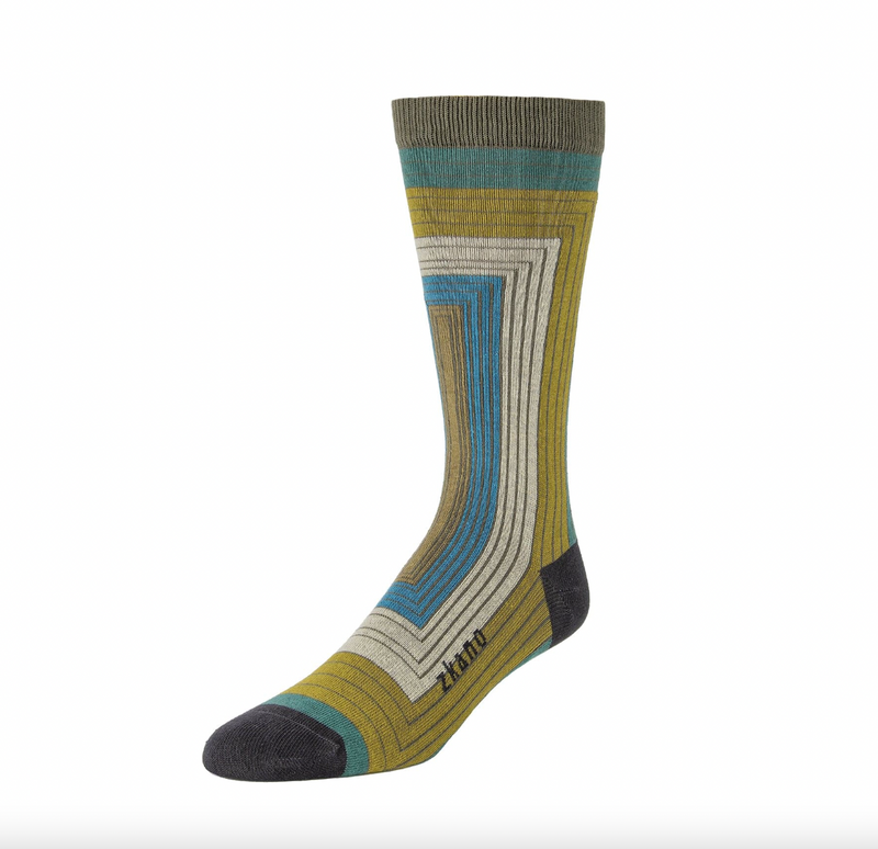 ZKANO Vanishing Point Crew Socks Spruce