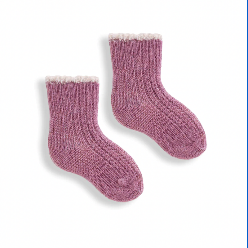 Lisa B Baby Cashmere Socks Rosewood