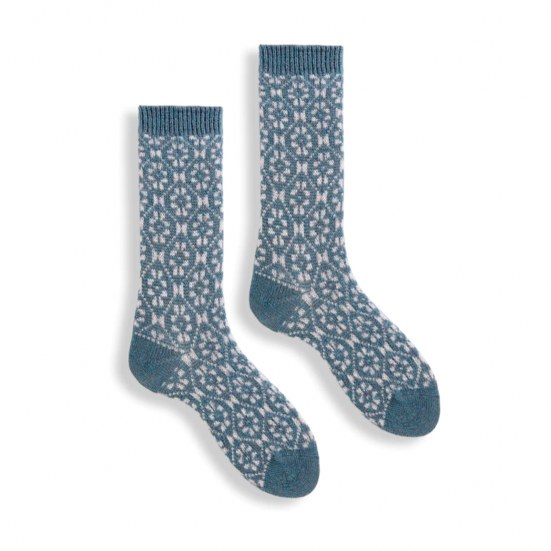 Wool Cashmere Socks - Aster Flower