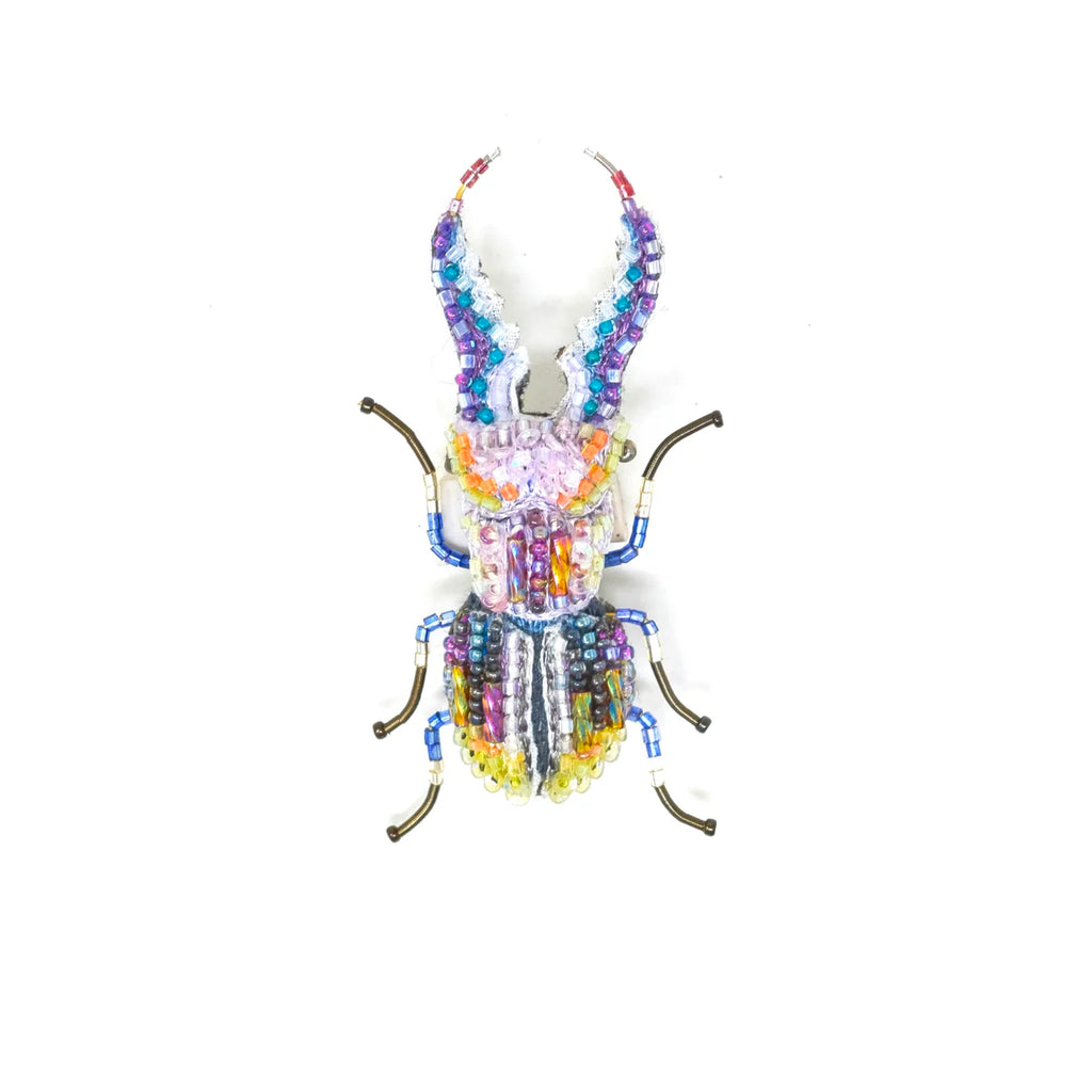 Stag Pincer Beetle Brooch