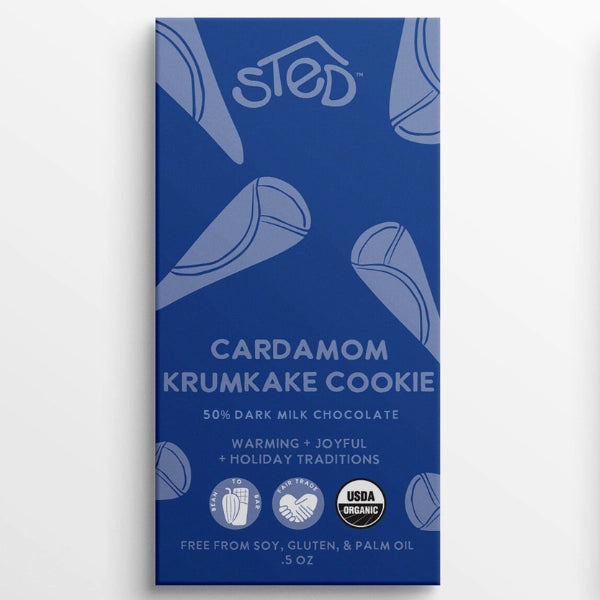 Sted Foods- Cardamom Krumkake Cookie, front