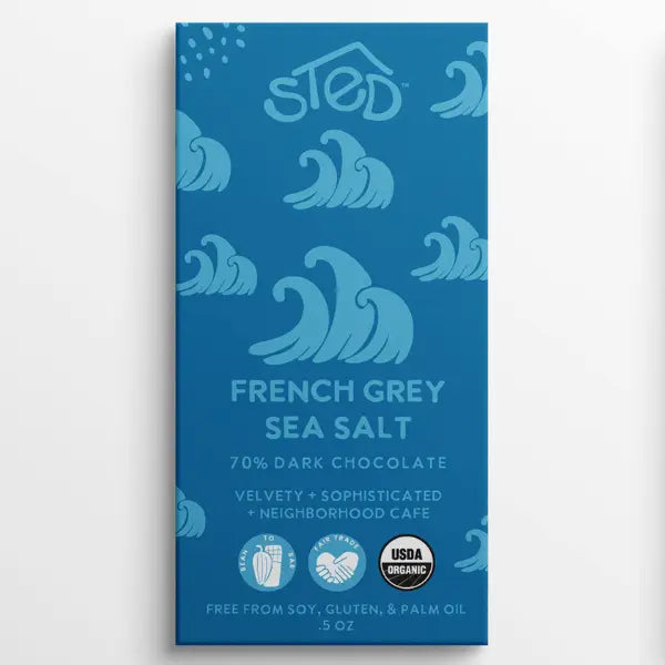 Sted Foods- French Grey Sea Salt Mini Chocolate Bar