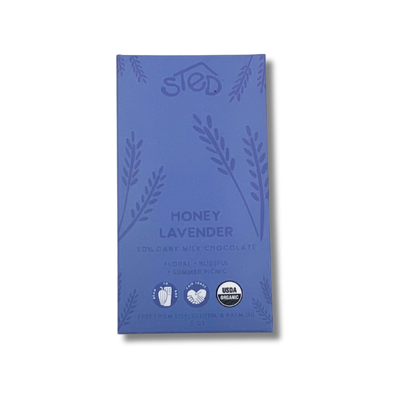 Sted Foods- Honey Lavender Mini Chocolate Bar