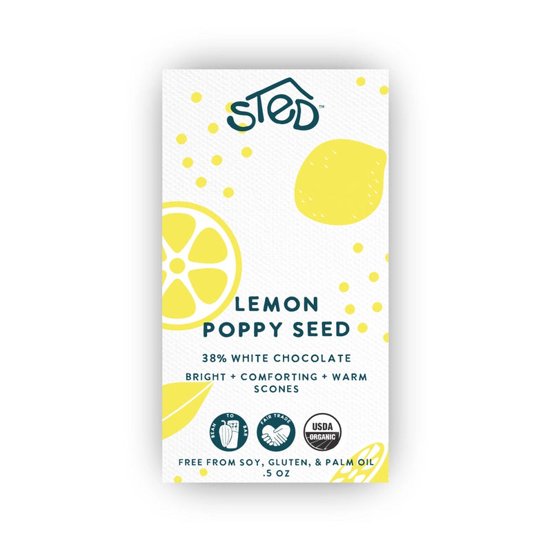 Sted Foods- Lamon Poppy Seed Mini Chocolate Bar