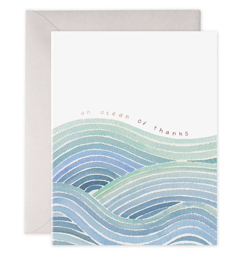 E. Frances Paper Ocean Of Thanks Greeting Card Front