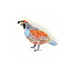 Valley Quail Beaded Brooch
