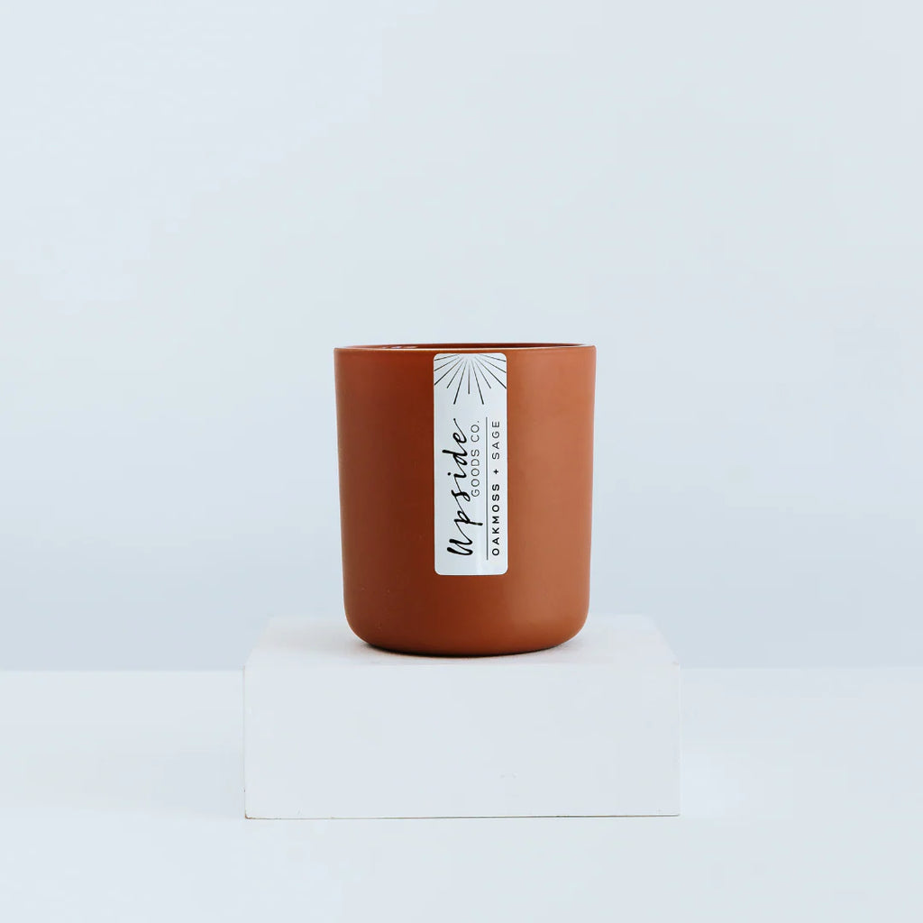 Oakmoss + Sage *Limited Edition Clay Glass Candle*