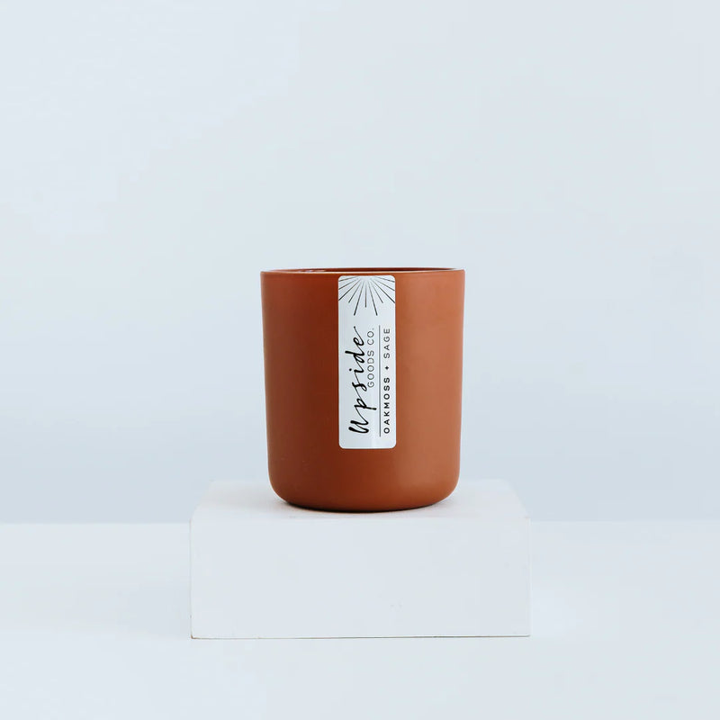 Oakmoss + Sage *Limited Edition Clay Glass Candle*