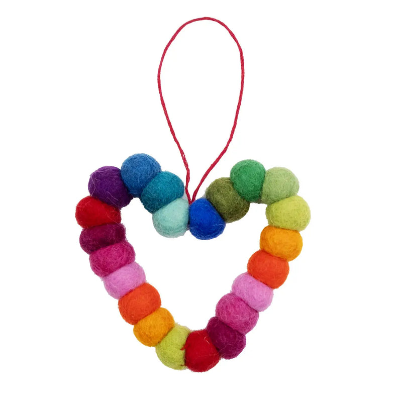 Rainbow Heart Ornament