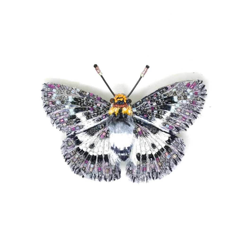 Yellow Breast Flat Butterfly Brooch