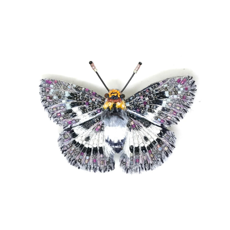 Yellow Breast Flat Butterfly Brooch