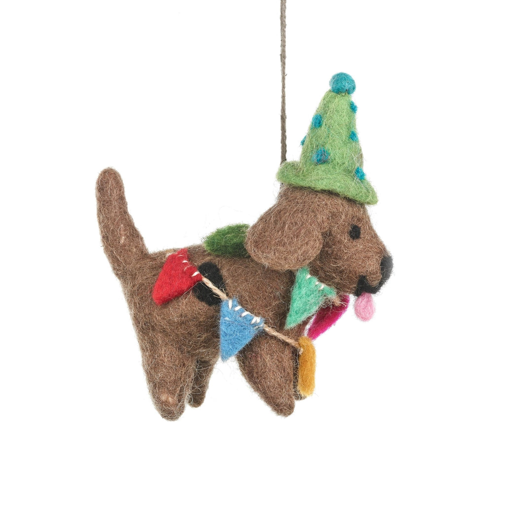 Felt Birthday Dog Ornament