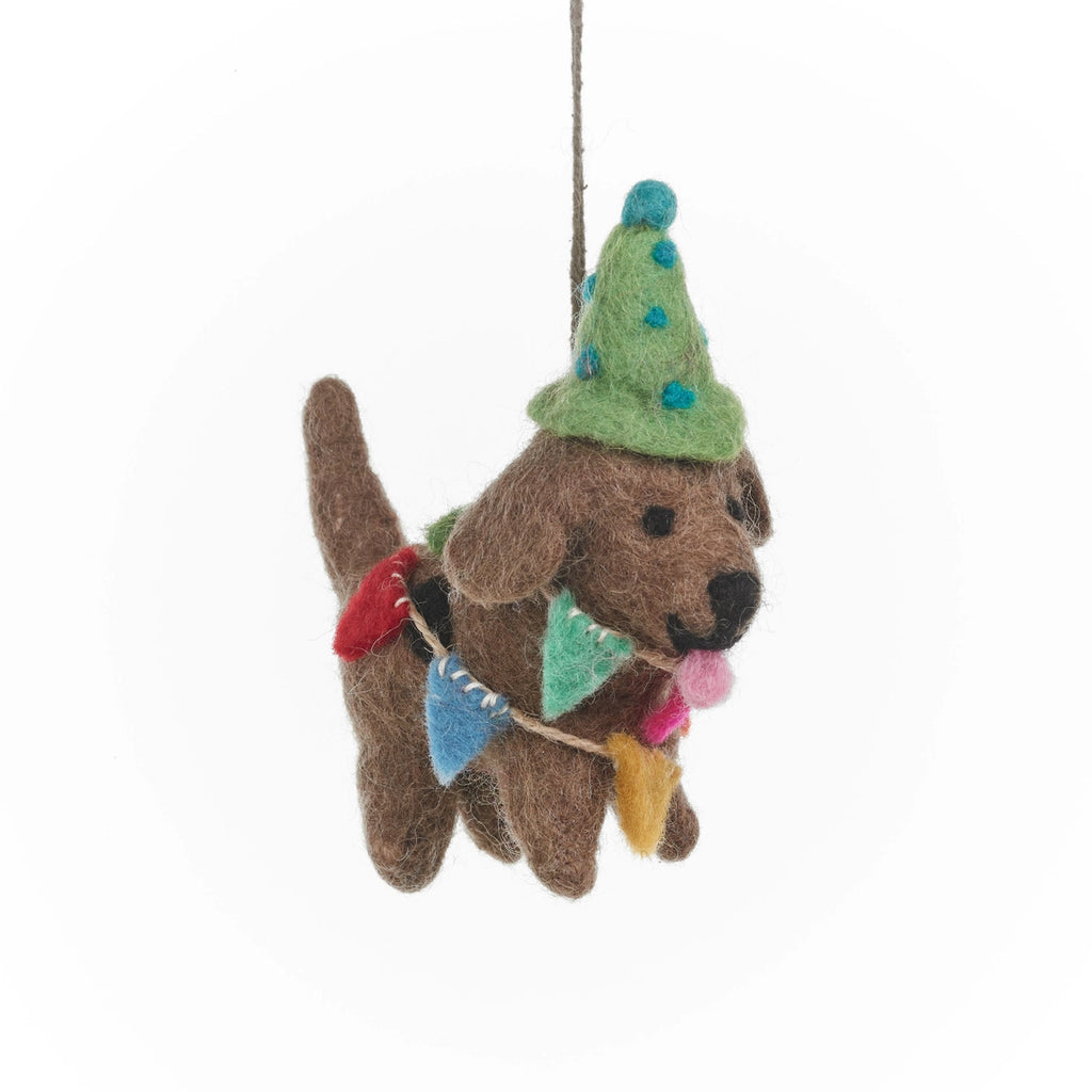 Felt Birthday Dog Ornament at Kei & Molly Textiles