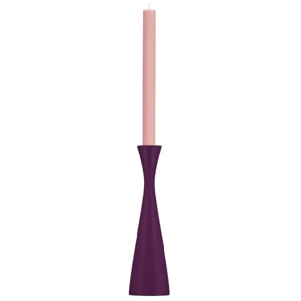 Candleholder Wooden - Purple