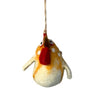 Felt orange polka dot Chicken Ornament from Winding Road