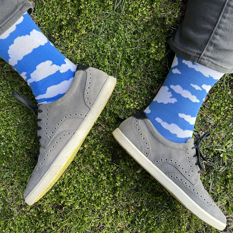 Model wearing This Night Socks Clouds Socks M/L 