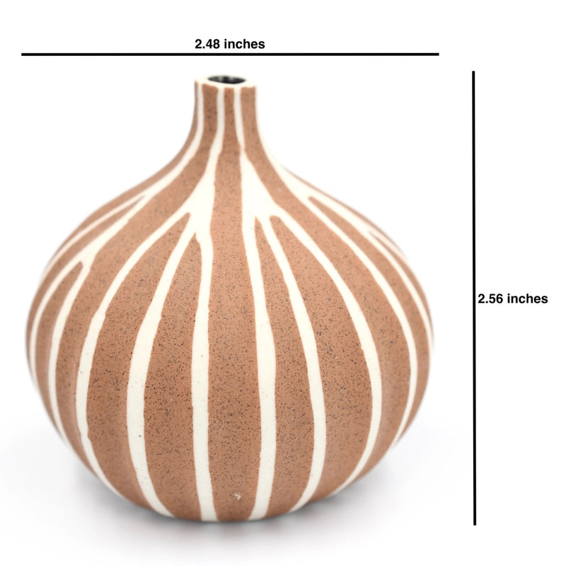 CONGO Mini Porcelain Vase Terracotta Measures