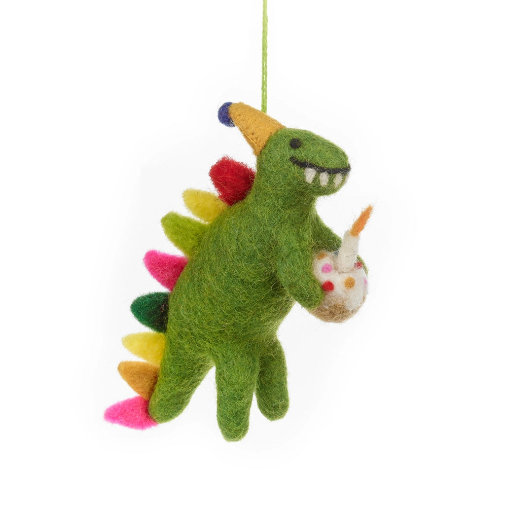 felt birthday dinosaur ornament for Kei & Molly Textles