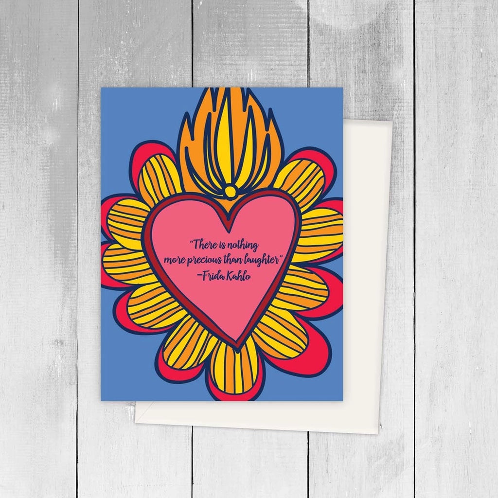 Viva Greetings "Nothing More Precious Than Laughter" Frida Kahlo Greeting Card