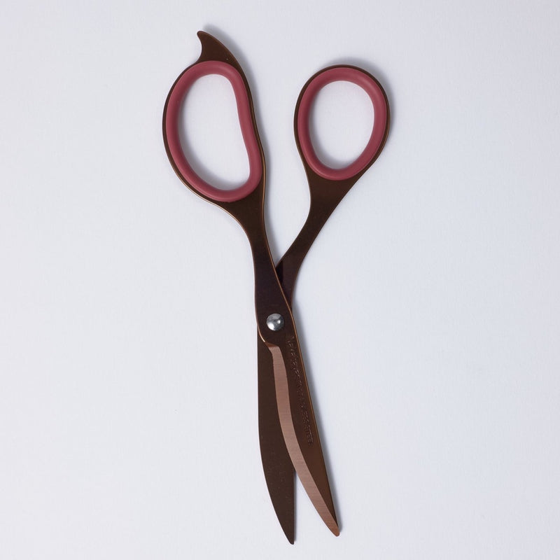 Hikigiri Slim Titanium Scissors Pink Brown
