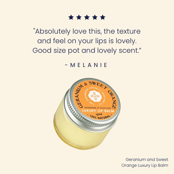 Geranium and Sweet Orange Luxury Lip Balm Review