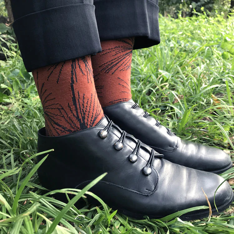 Model wearing This Night Matsu Socks S/M
