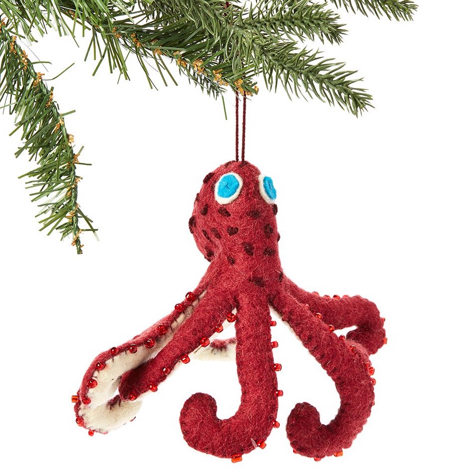 Octopus Felt Ornament