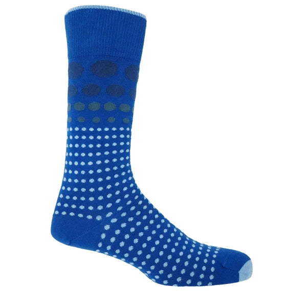 Grad Polka Men's Organic Luxury Socks Blue