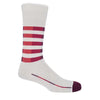 Quad Stripe Men's Organic Luxury Socks CREAM