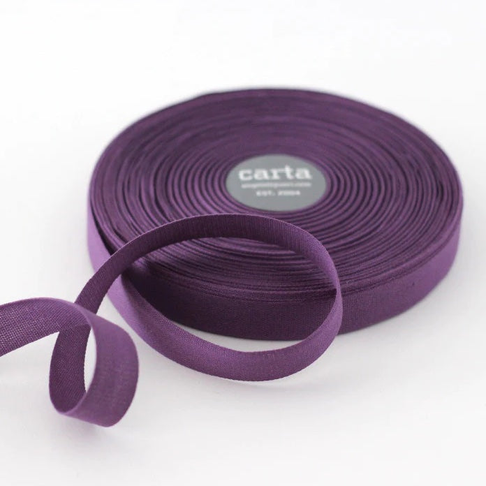 Studio Carta Tight Weave Cotton Ribbon by Yard Plum