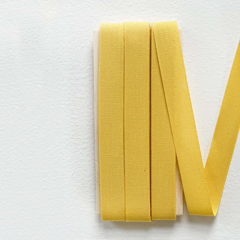 Italian Tight Weave Cotton Ribbon- Lemon