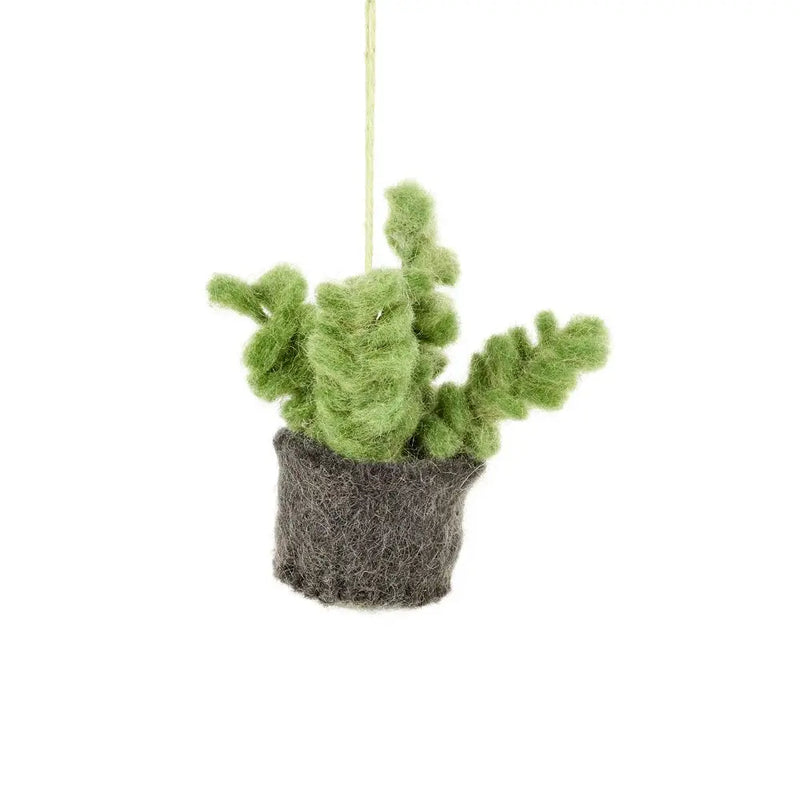 Handmade Felt Hanging Mini Plants