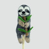 The Winding Road Felt Finger Puppet: Sloth.