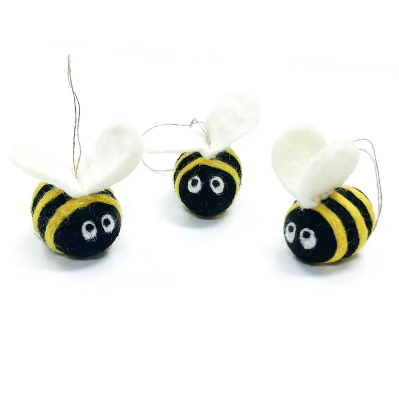 Friendsheep Buzzy Bumble Bee Eco Felt Ornament.