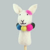 The Winding Road Felt Finger Puppet: Llama.