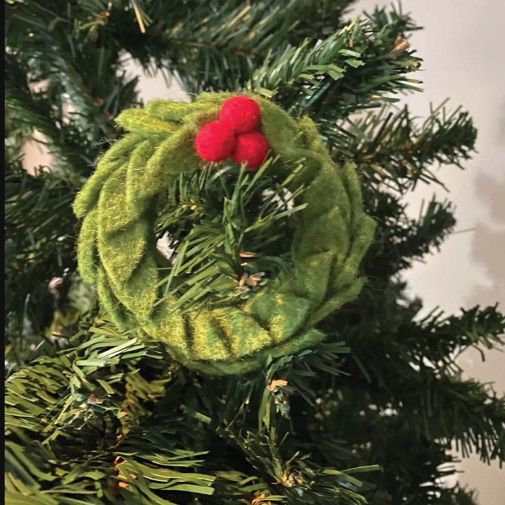 Felt Wreath With Berries