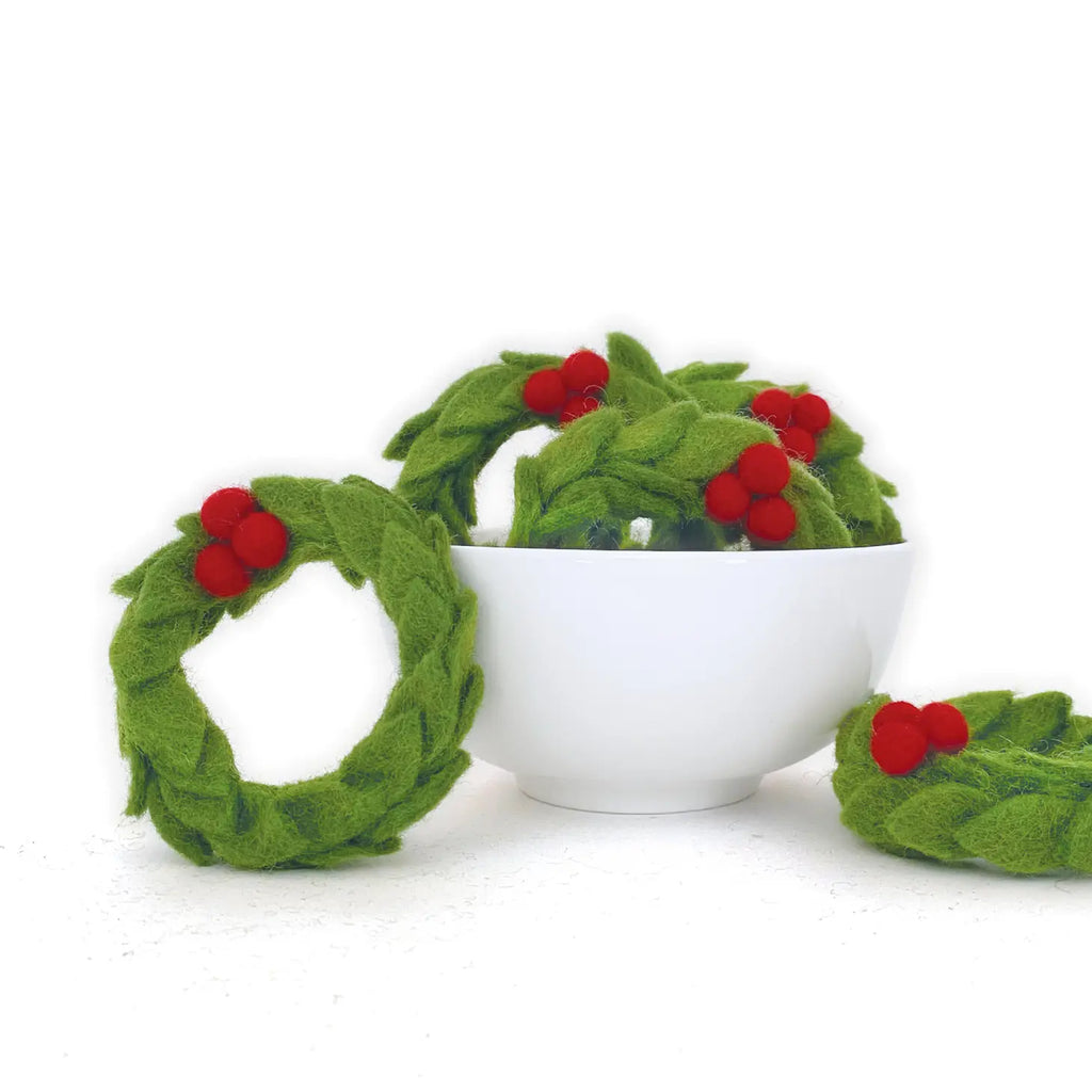 Felt Wreath With Berries