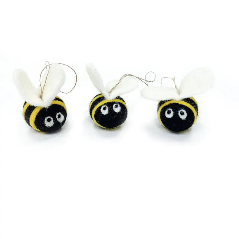 Friendsheep Buzzy Bumble Bee Eco Felt Ornament.