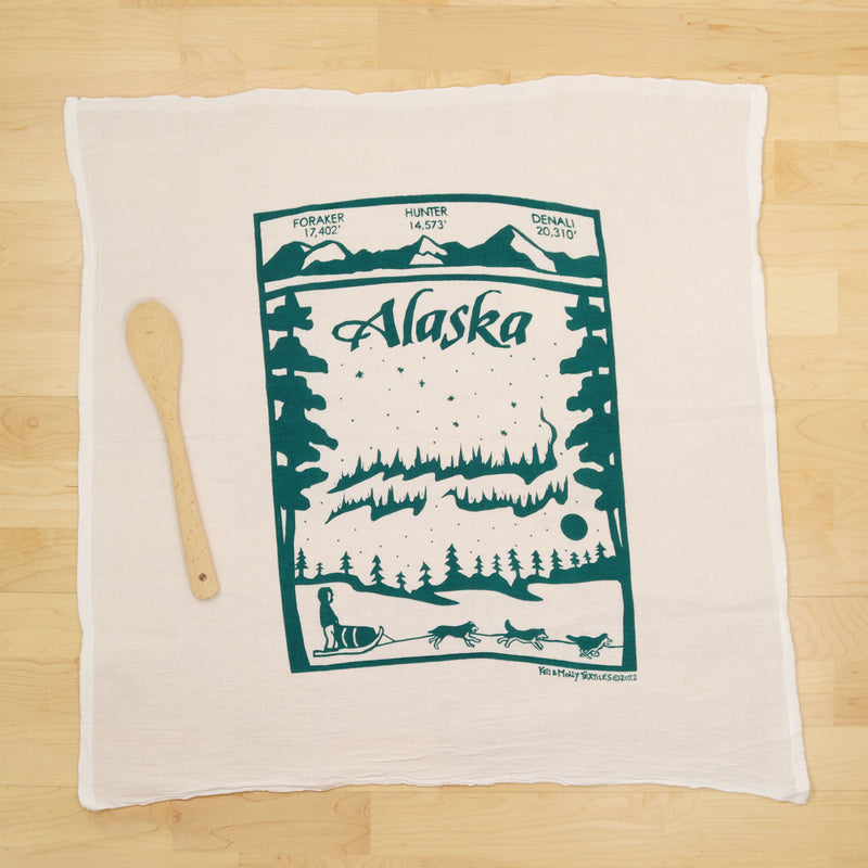 Kei & Molly Flour Sack Dish Towel Alaska.