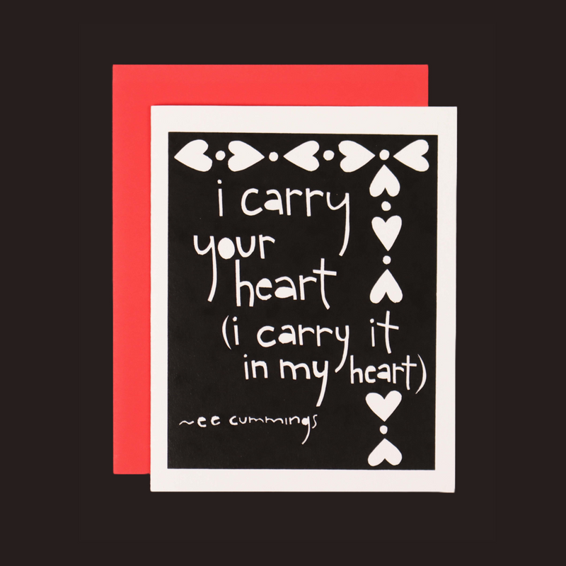 Paper.Glue.Scissors I Carry Your Heart Card.